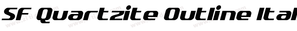 SF Quartzite Outline Italic字体转换